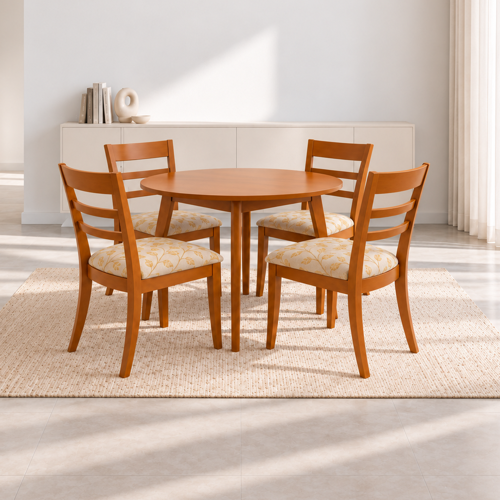 Comedor moderno con luz natural (1) COMEDOR CARSON REDONDO | COMEDOR X 4 SILLAS - Imagen 1