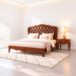 DORMITORIO RICHMOND | CAMA QUEEN TAPIZADA CON CUERO